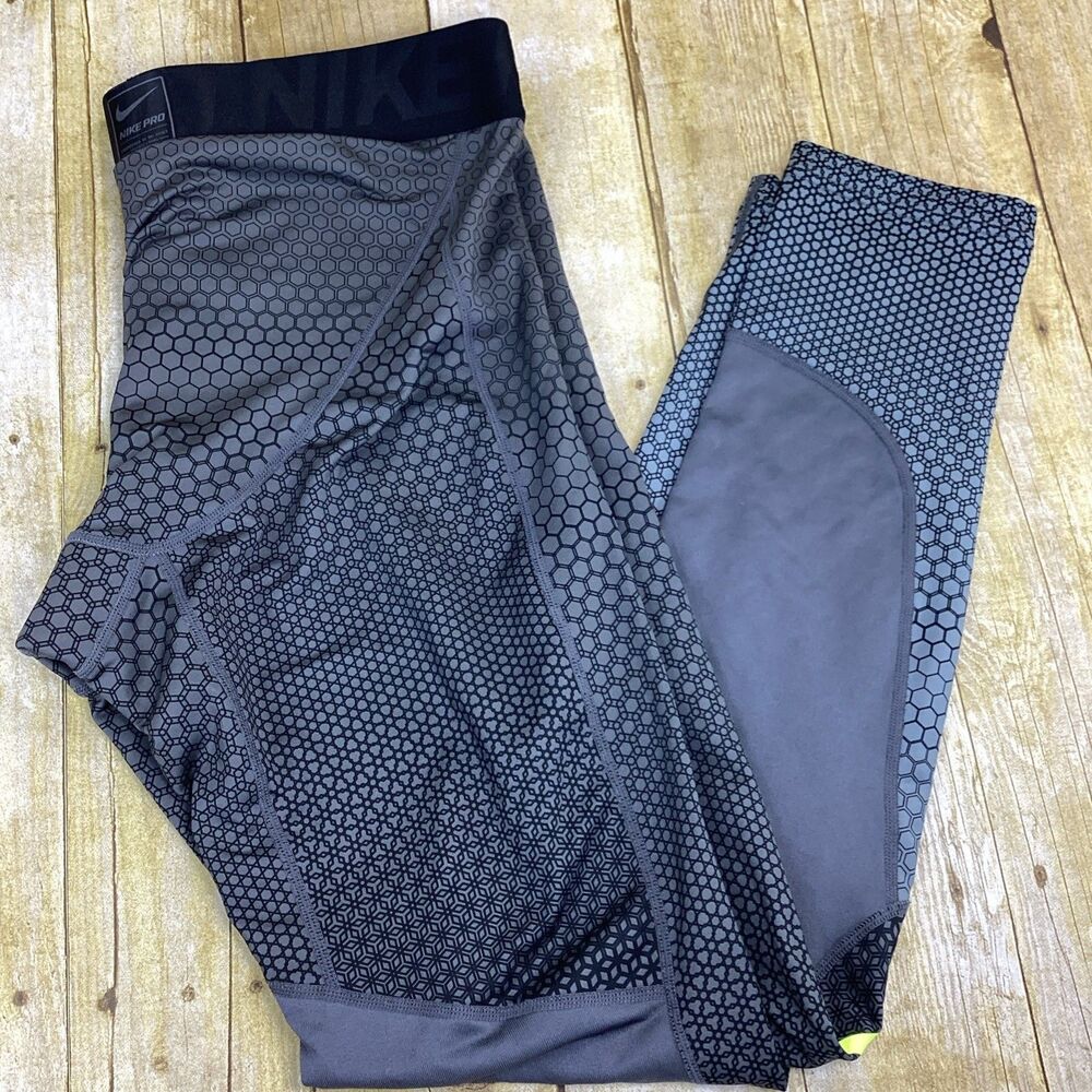 Nike Pro Hyperwarm Mens Size 2XL Black Compression Tight Legging Pant Base Layer - Picture 2 of 11